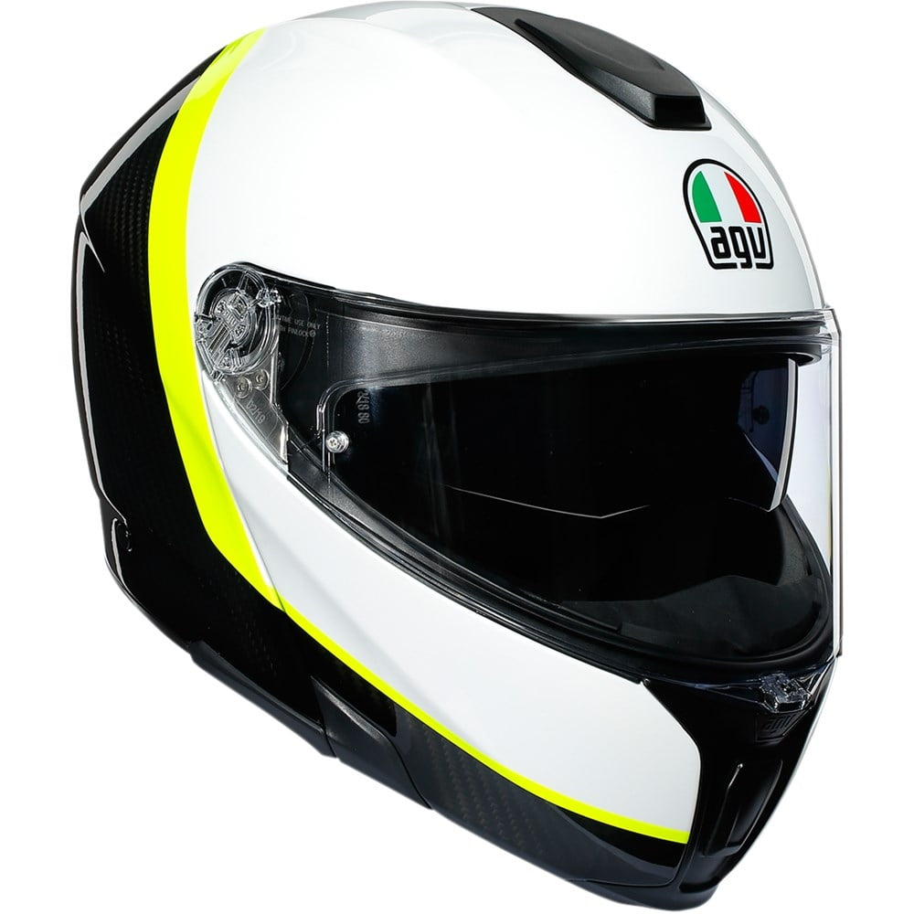 AGV Sport Modular Helmet CarbonWhiteYellow India Ubuy