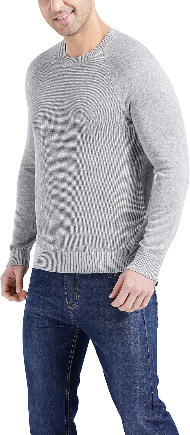 Mens cotton crewneck sweater best sale