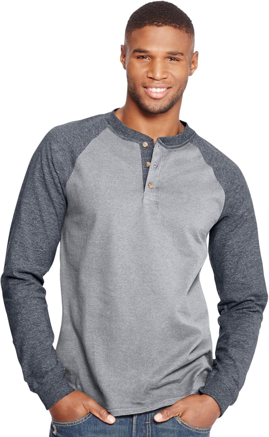 Hanes henley shirt best sale