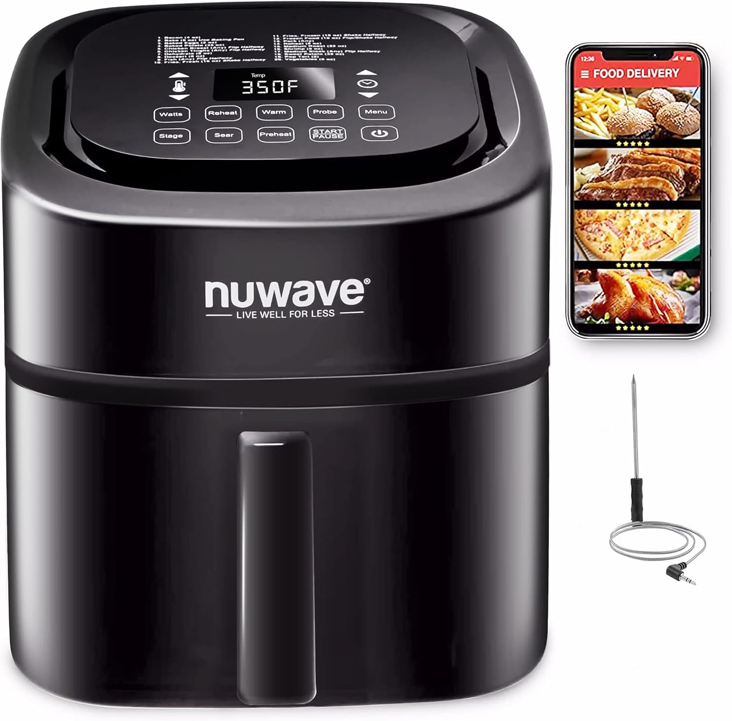 NUWAVE Brio 8 Qt Air Fryer 1800W Easy to Read Liberia Ubuy