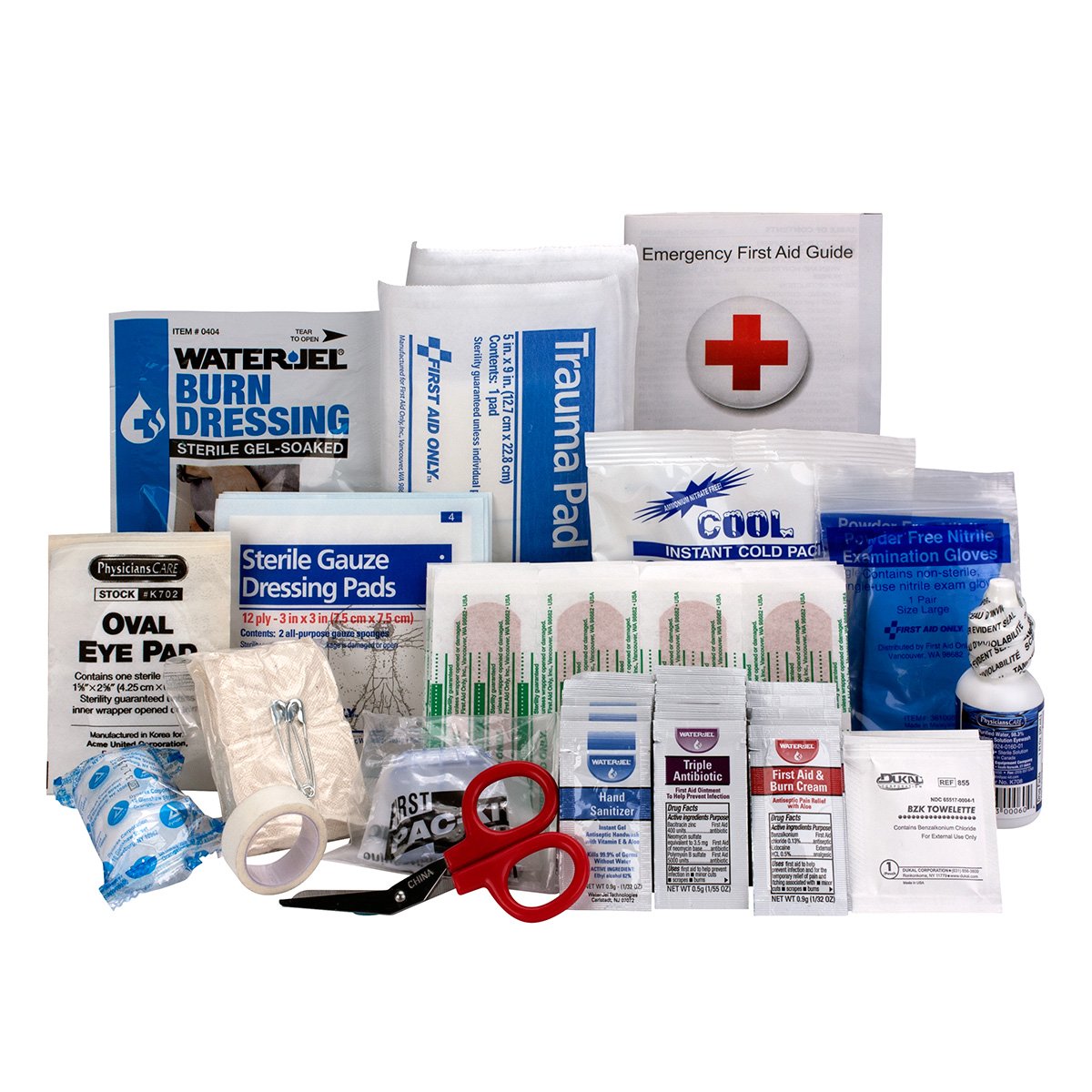 First Aid Only 90583 25 Person Emergency First Aid Kit Refill Supplies 89 Pieces