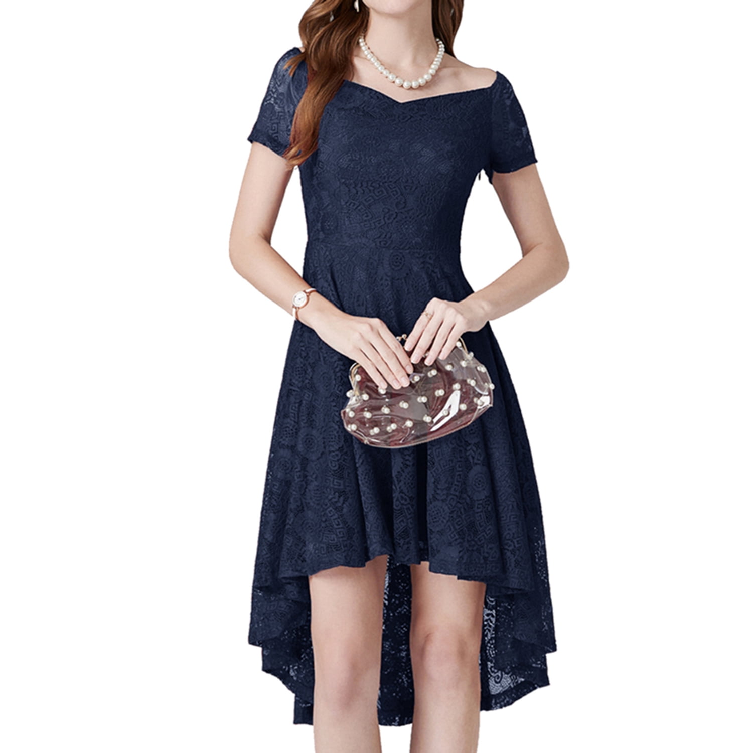 Lace overlay cocktail dress best sale