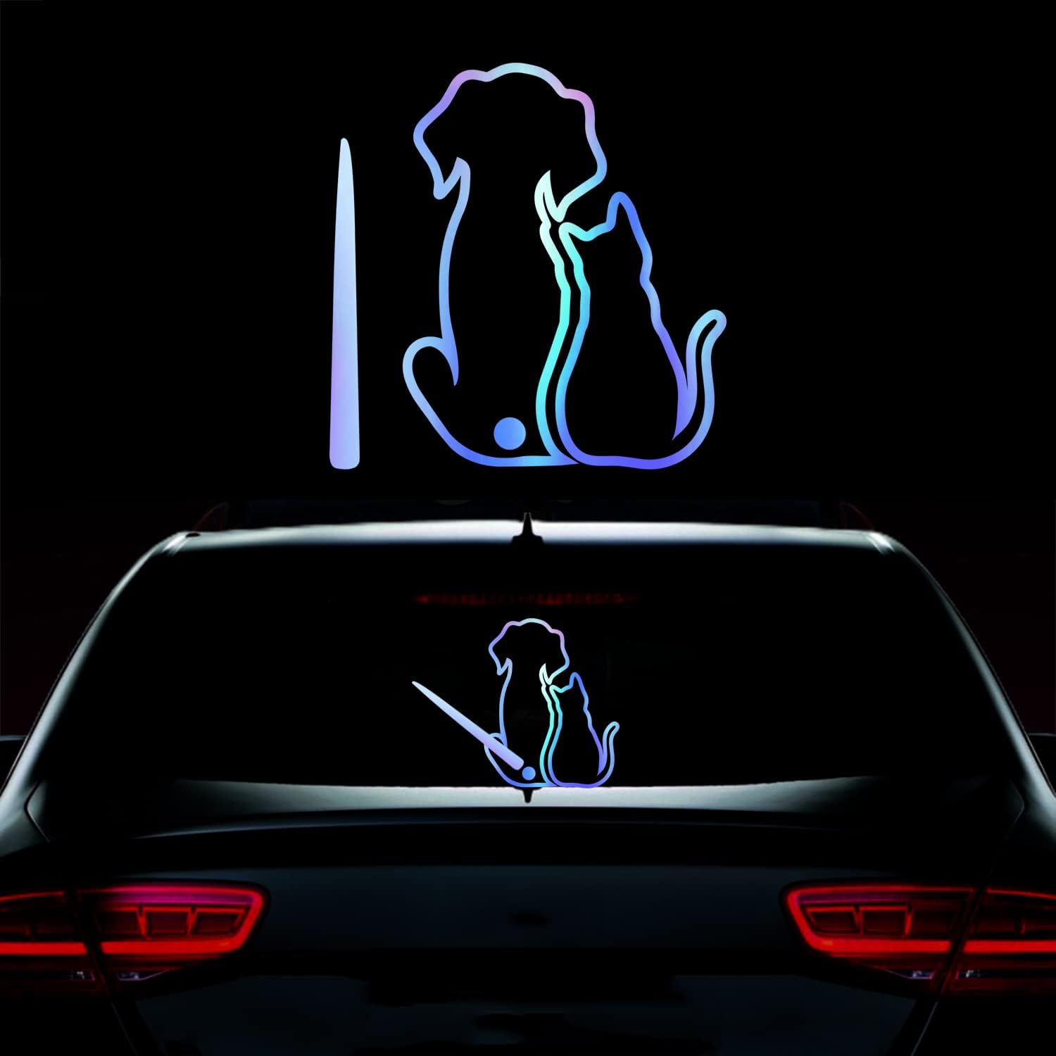 Moving tail dog car decal hotsell